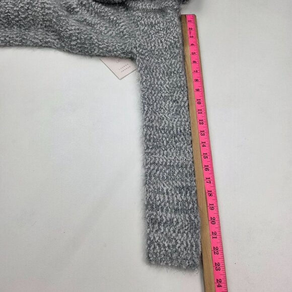 NEW Lauren Conrad Gray Eyelash Cowl Neck Sweater Womens Size S Soft Cozy Fuzzy - Picture 13 of 15